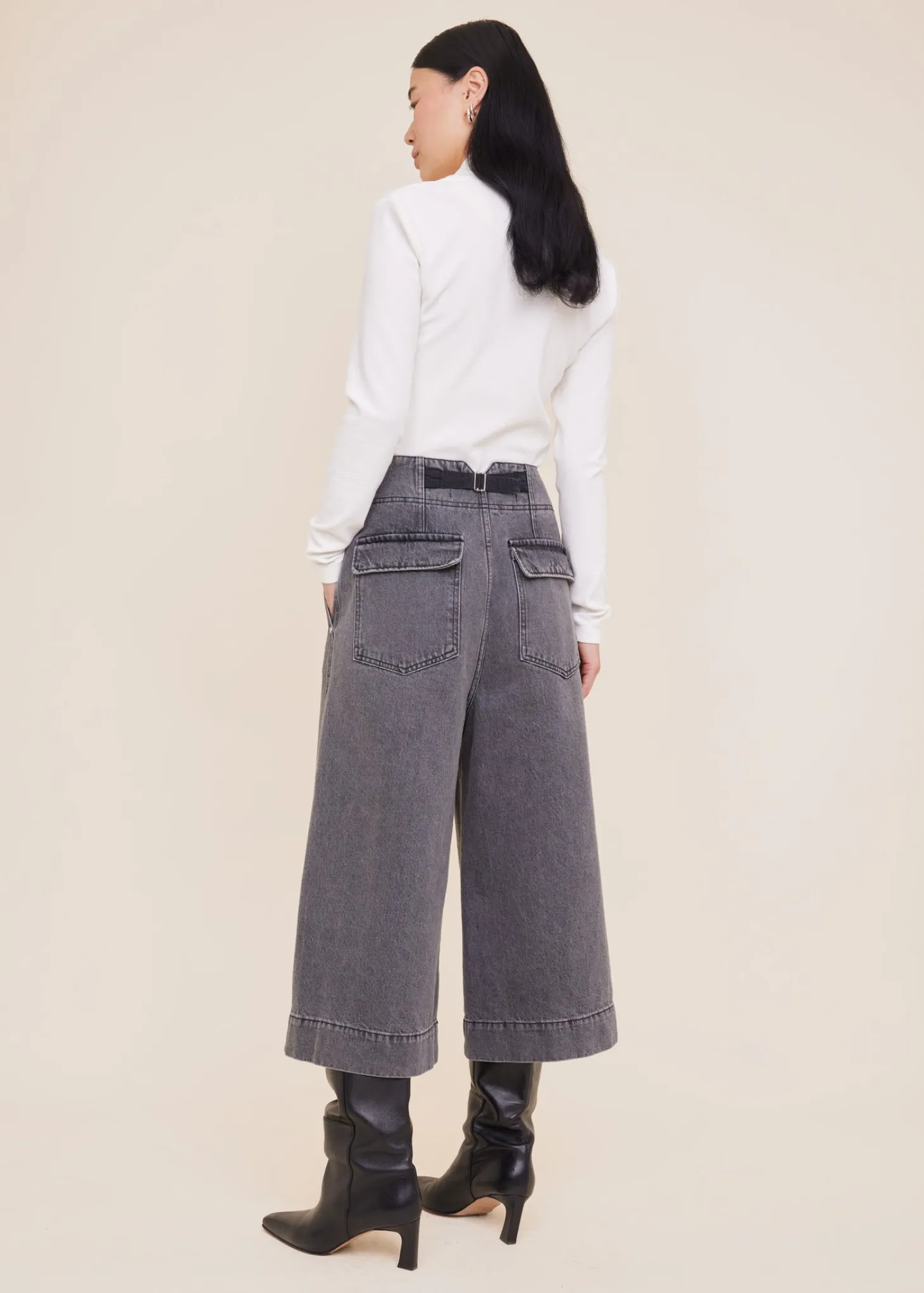 Viscose top met rits