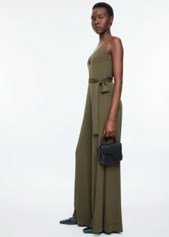 V-shape jersey jumpsuit