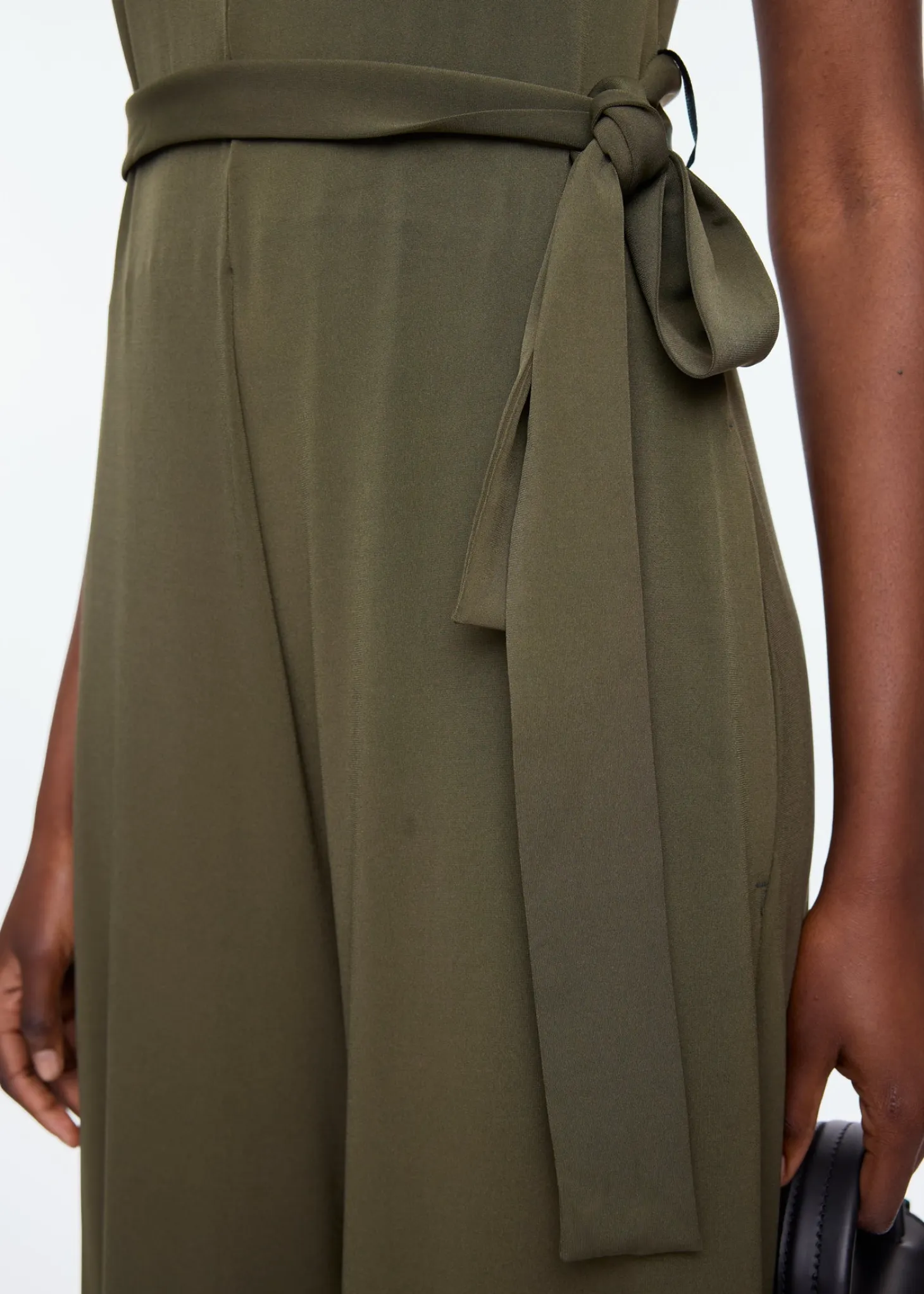 V-shape jersey jumpsuit