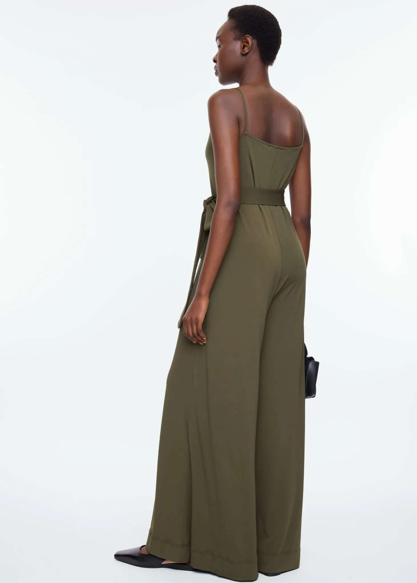 V-shape jersey jumpsuit
