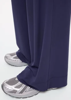 Wide leg tricot pants