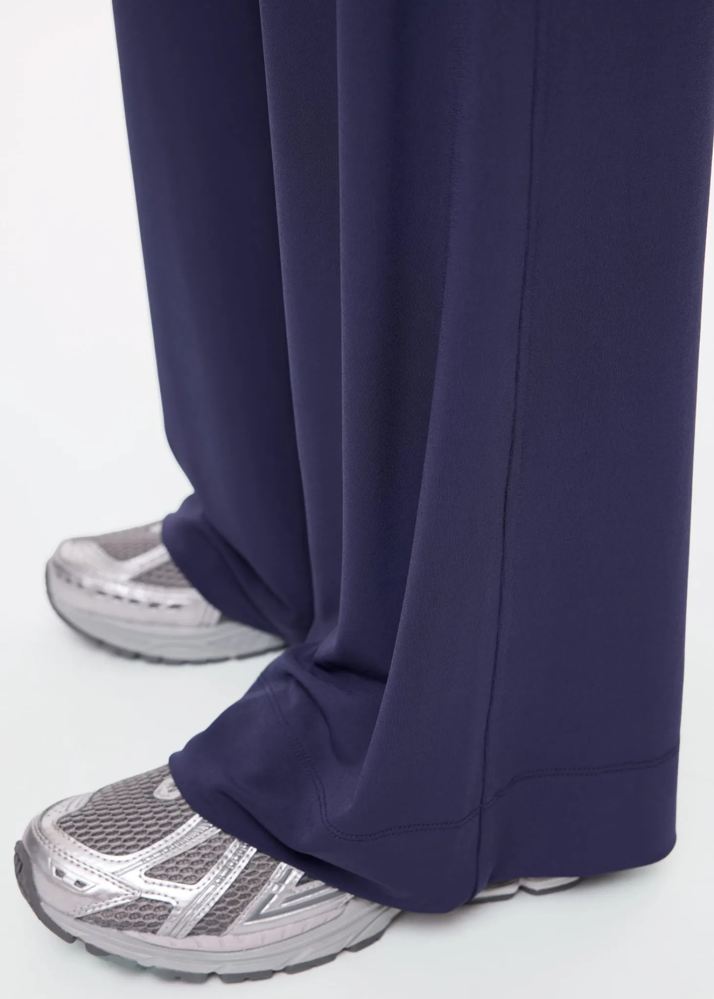 Wide leg tricot pants