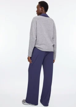 Wide leg tricot pants