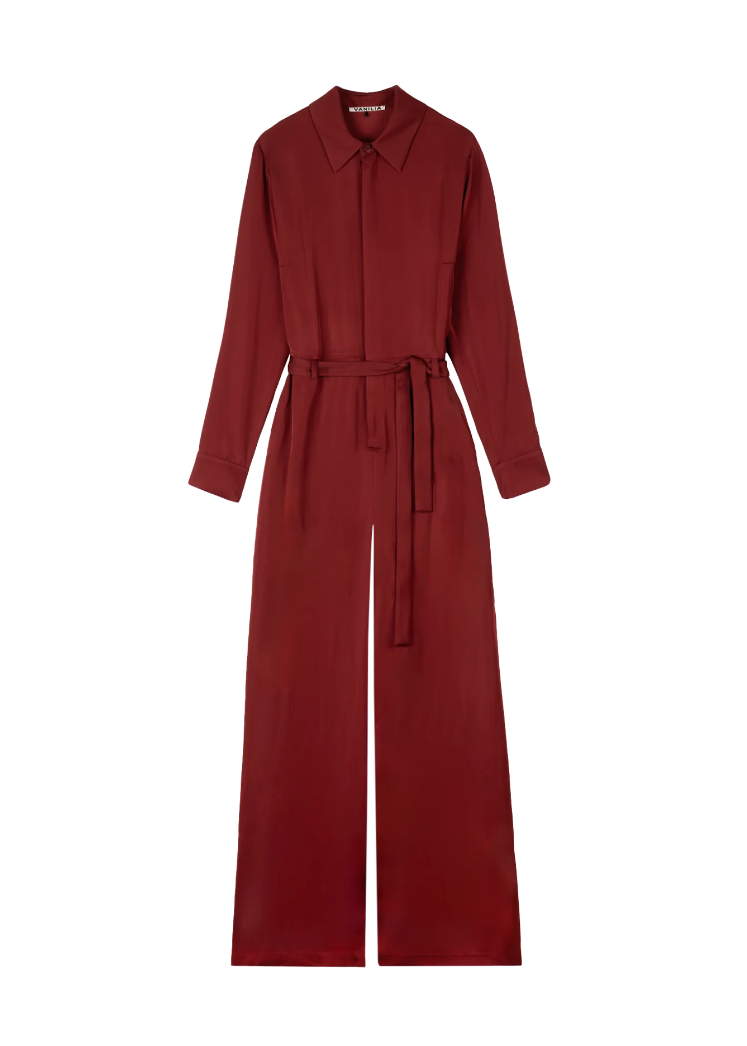 Wide satin jumpsuit