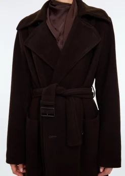 Wool blend cloak coat