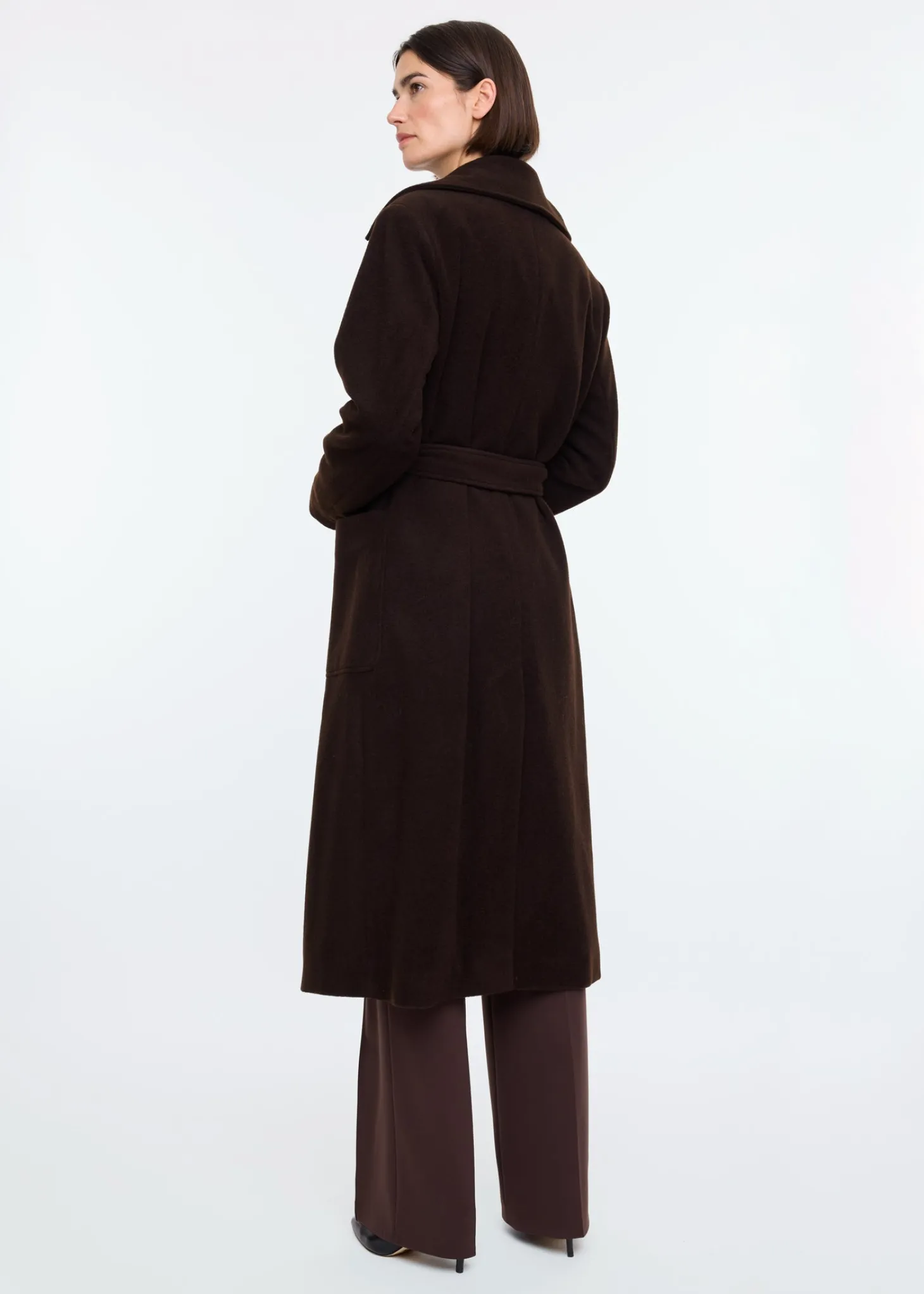 Wool blend cloak coat