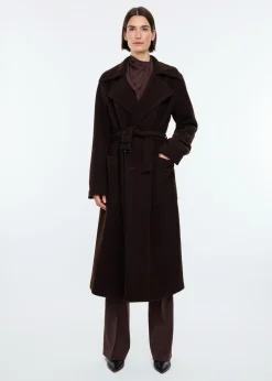 Wool blend cloak coat