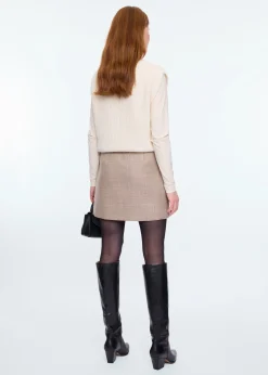 Wool mini skirt