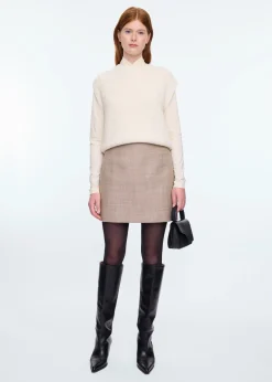 Wool mini skirt