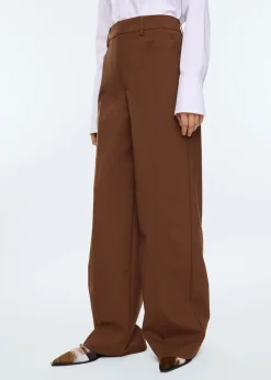 Wool tailored wide trousers