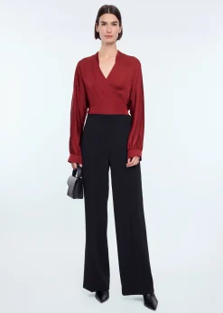 Wrap viscose blouse