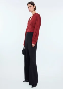 Wrap viscose blouse