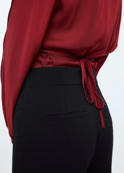Wrap viscose blouse