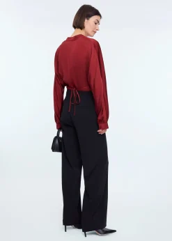 Wrap viscose blouse