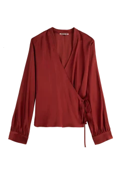 Wrap viscose blouse