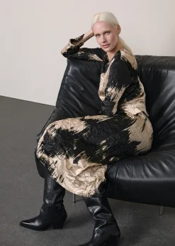 Wrinkle champagne skirt