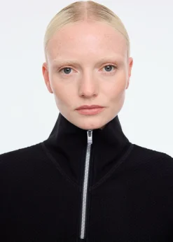 Zip up struc sweater